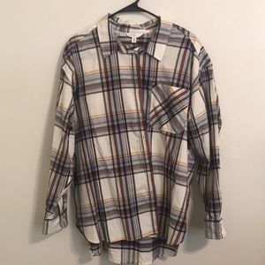 Plaid button up shirt XXL